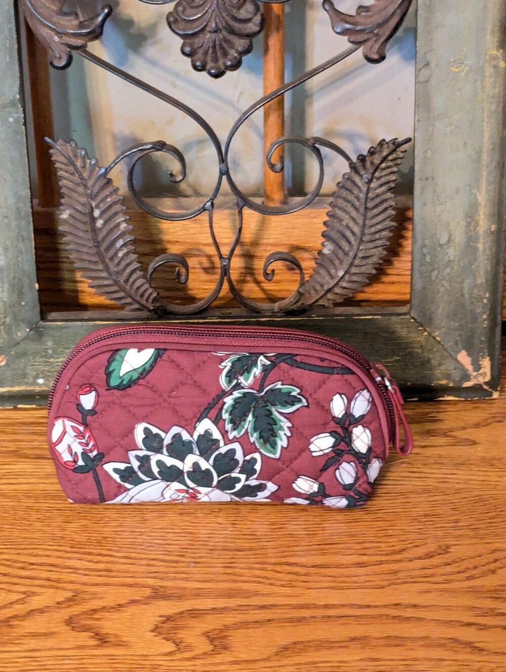 Vera Bradley Bordeaux Blooms Floral Mini Cosmetic Bag - Picture 2 of 7